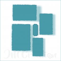 Stanzschablone - Büttenrandrechtecke